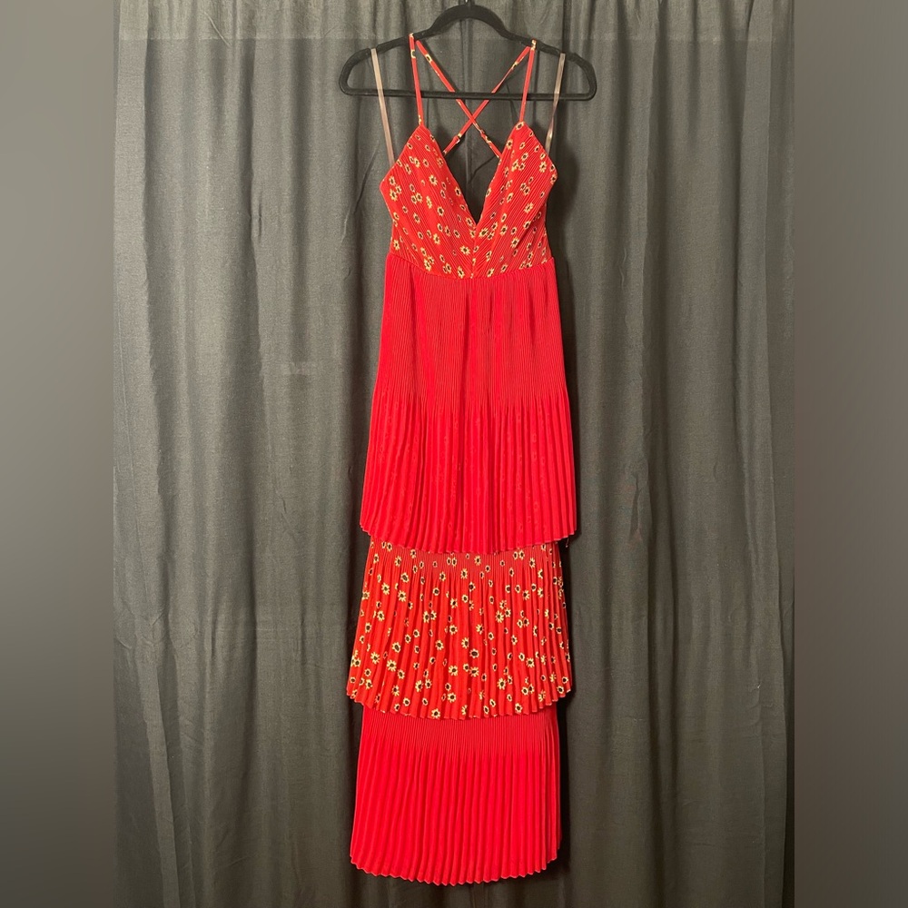Fame And PartnersXFree People Red Floral Maxi Dress